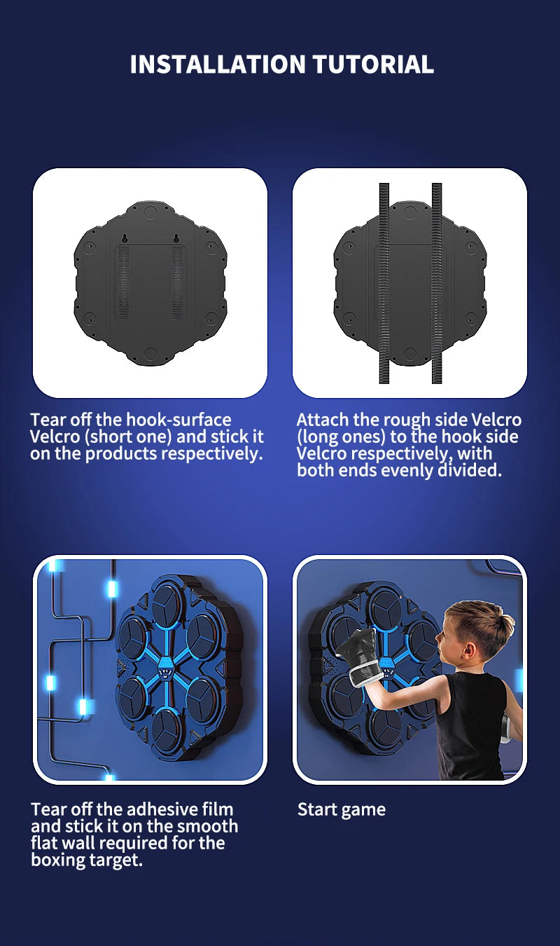 Smart Music Boxing Trainer - Wall Target for Kids & Adults