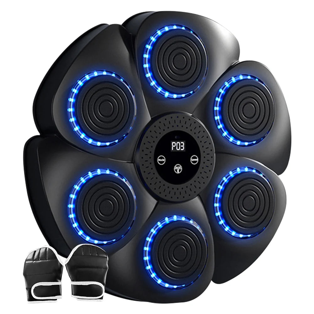 Smart Music Boxing Trainer - Bluetooth Wall Target for Family Home Fitness
