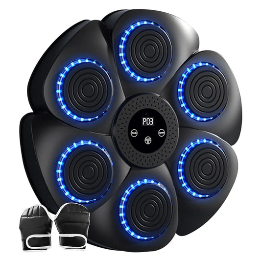 Smart Music Boxing Trainer - Bluetooth Wall Target for Family Home Fitness