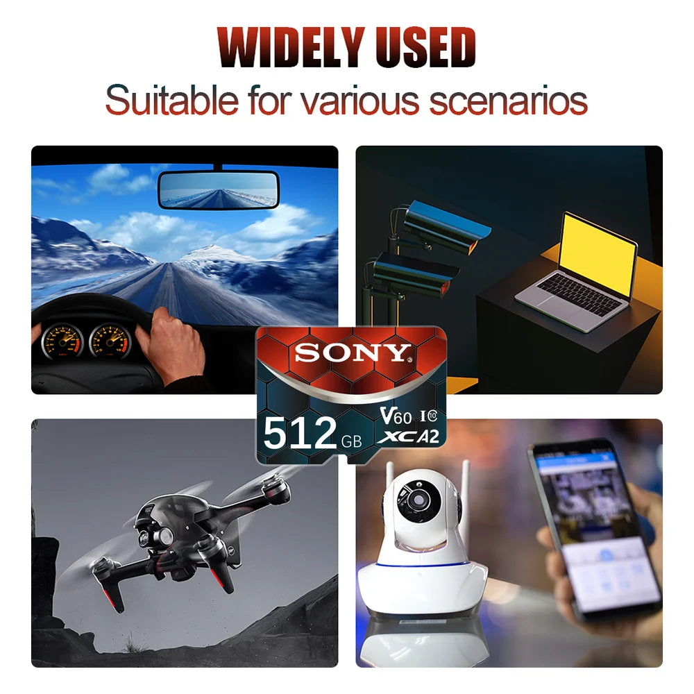 Sony Extreme V60 U3 A2 C10 microSDXC Memory Card – Ultra High-Speed 4K | 128GB / 256GB / 512GB / 1TB / 2TB