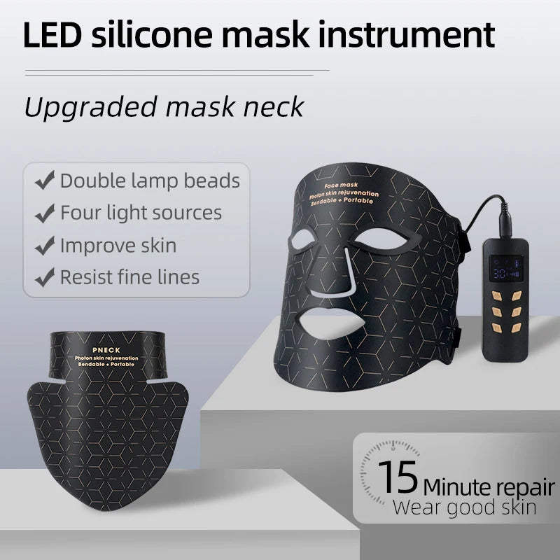 LED Photon Beauty Infrared Face and Neck Mask