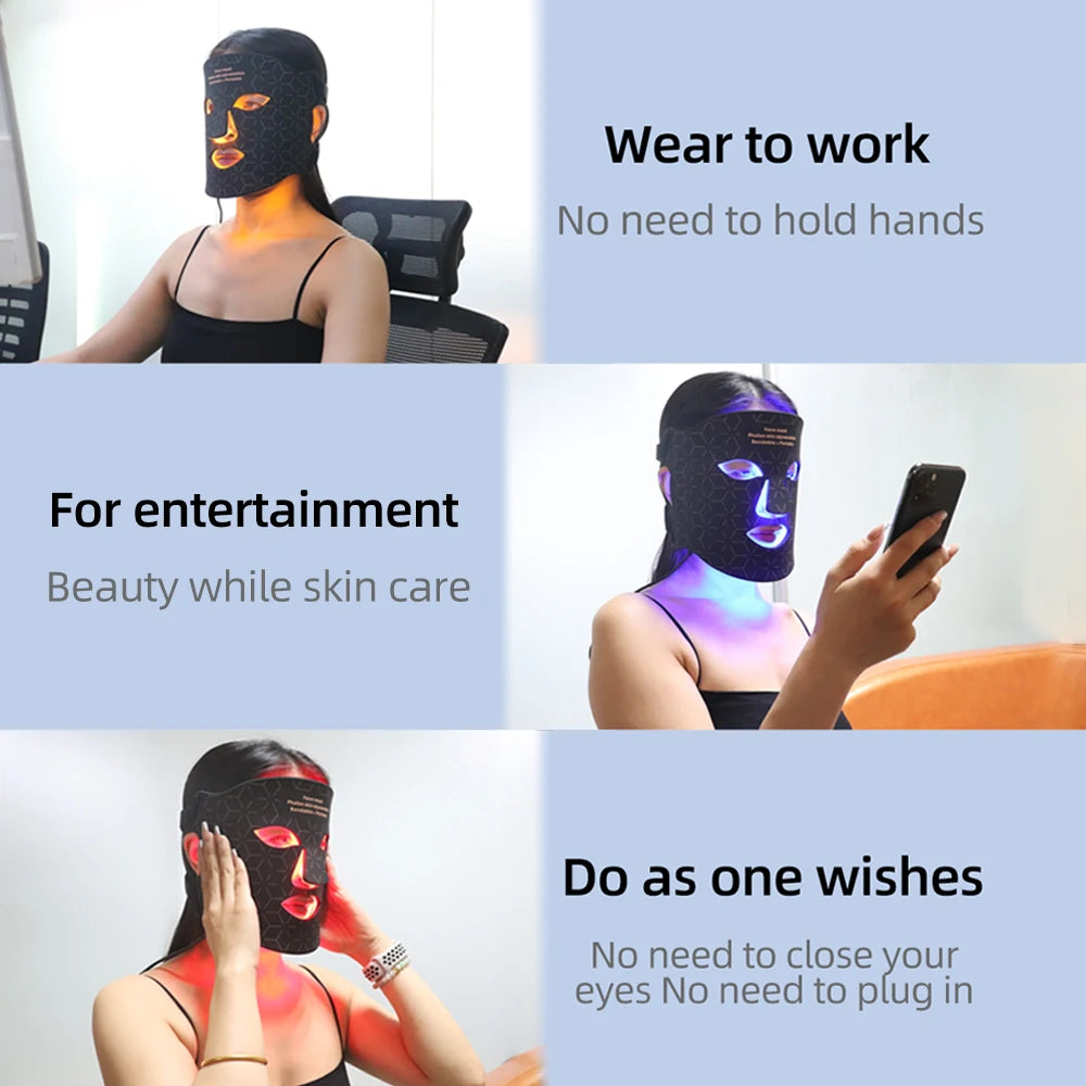 LED Photon Beauty Infrared Face and Neck Mask