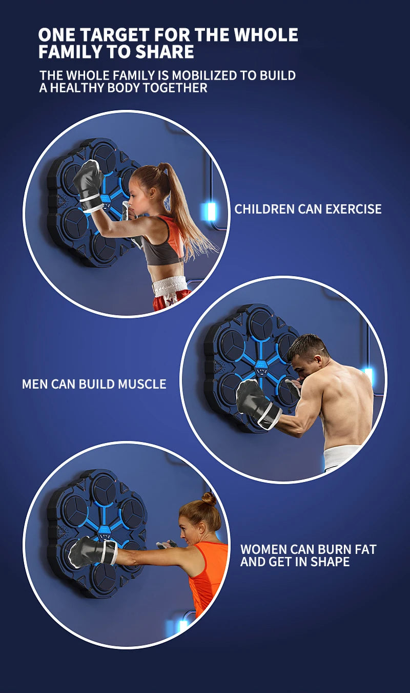 Smart Music Boxing Trainer - Wall Target for Kids & Adults