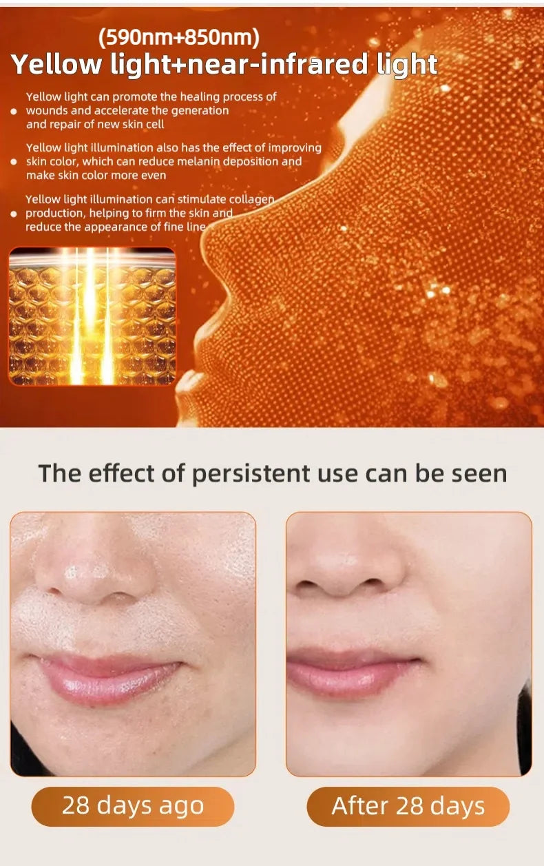 LED Photon Beauty Infrared Face and Neck Mask