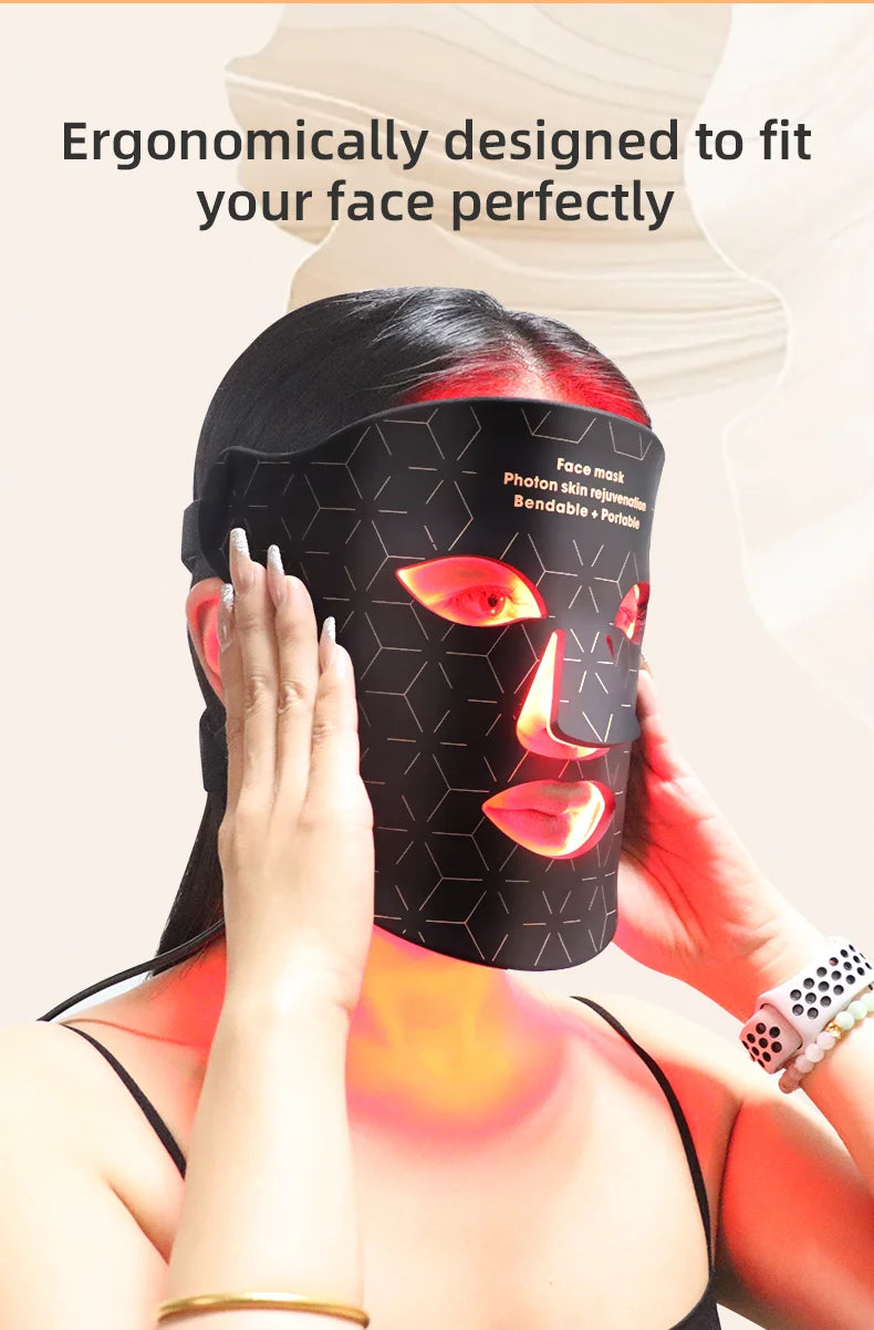 LED Photon Beauty Infrared Face and Neck Mask